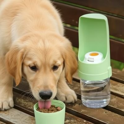Gourde pour Chien Compartiment de rangement: Espace dĂ©diĂ© au stockage de croquettes ou friandises dans le mĂȘme accessoire eau