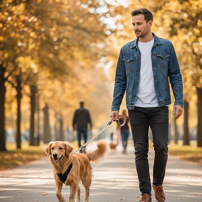 Laisse pour Chien Zone de préhension confortable réduisant la friction améliorant le confort promenades prolongées