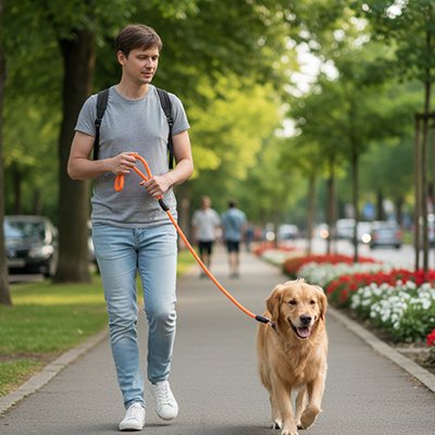Longe pour Chien Système d'attache sécurisé