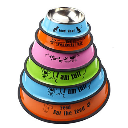 Fait de Stainless bols de nourriture et eau pour chiens et chats .