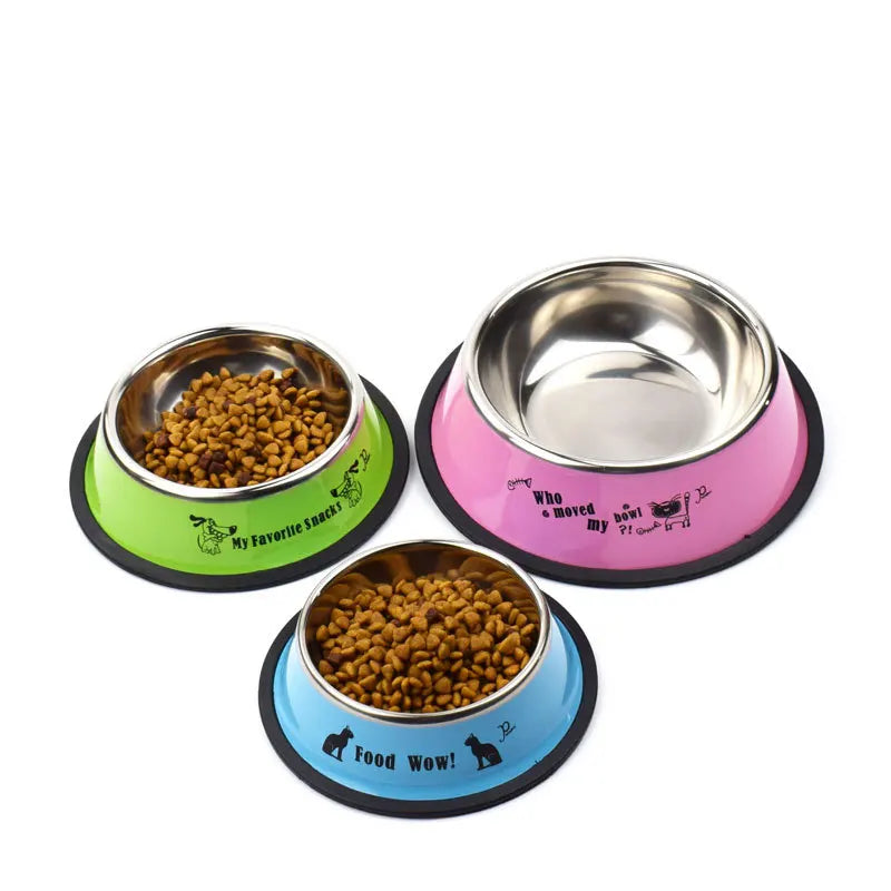 Fait de Stainless bols de nourriture et eau pour chiens et chats .