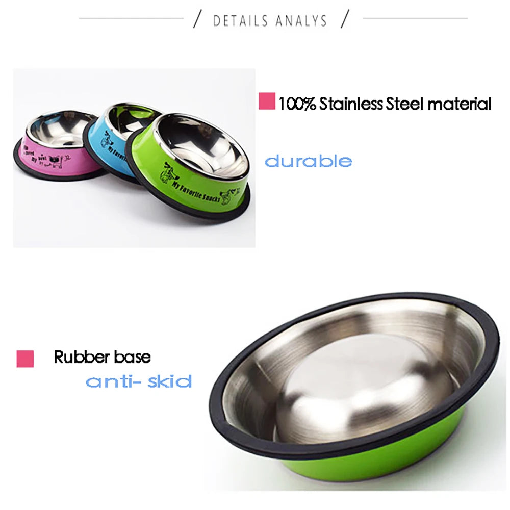 Fait de Stainless bols de nourriture et eau pour chiens et chats .