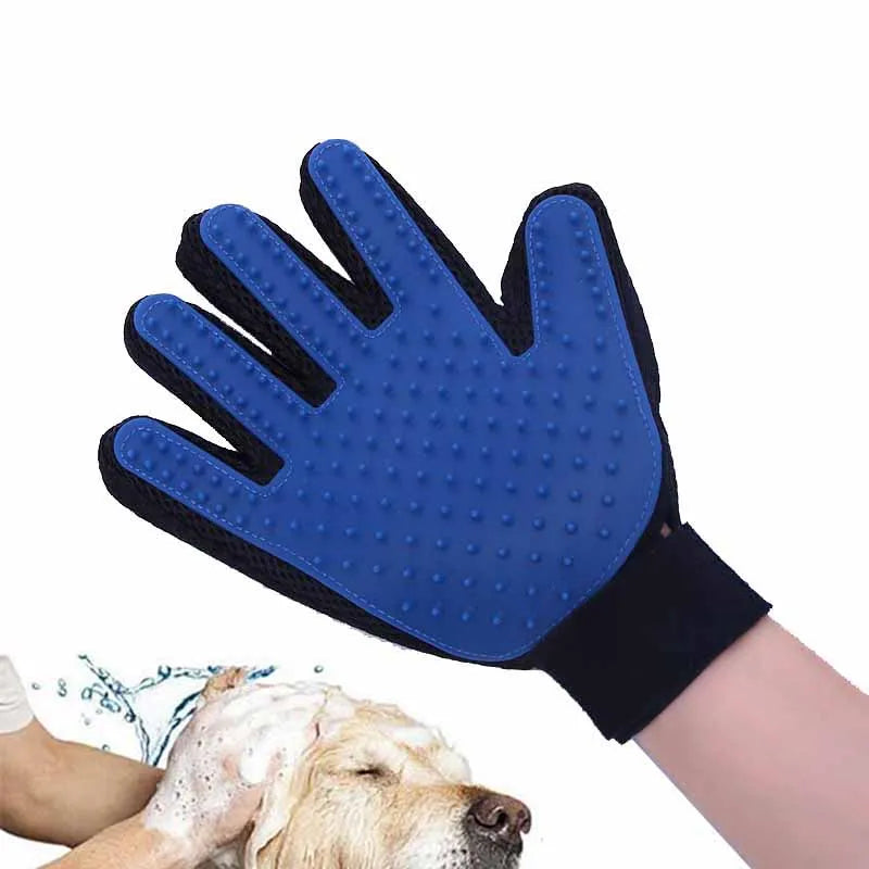 Ce gant que l'animal aimes temps enlève les cheveux et poiles tout en brossant et donne un massage que l animal aimes aussi.