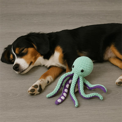 Peluche chien reconfort calin
