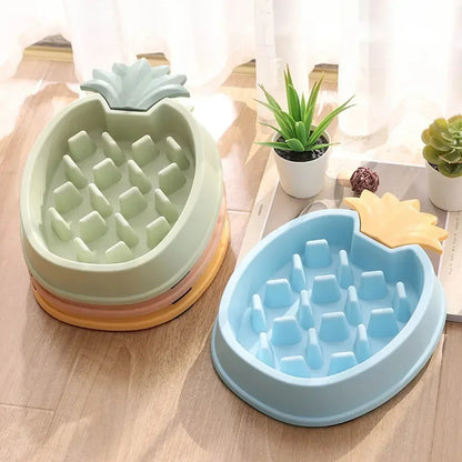 Gamelle anti-glouton en forme d’ananas pour chien