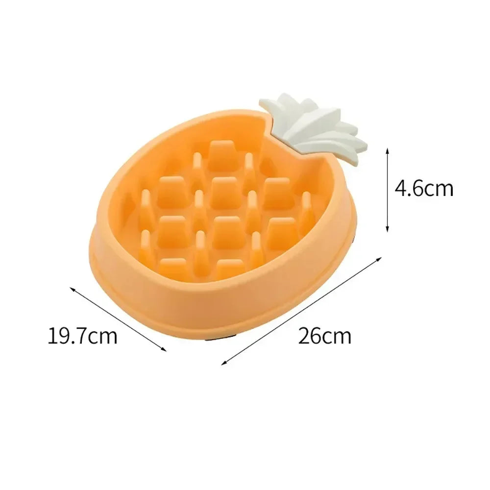 Gamelle anti-glouton en forme d’ananas pour chien