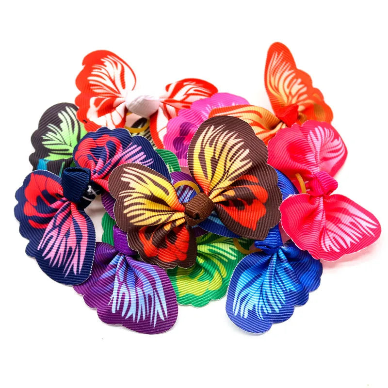 Nœuds papillon pour chien – Lot de 12 accessoires cheveux poils longs et courts