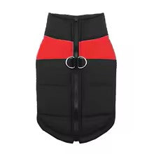 Veste chaud avec harnais de couleur rouge et noir