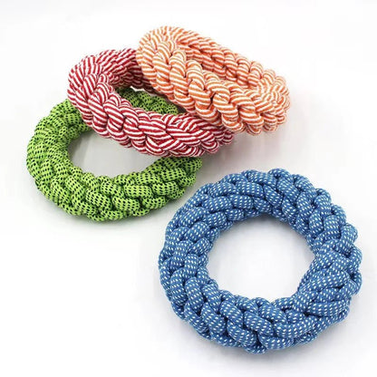 Anneaux de jeux fait de cotton pour chien pour apprentisages . - WOOF TOUT