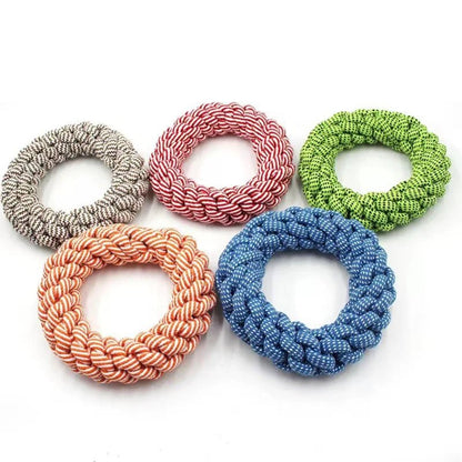 Anneaux de jeux fait de cotton pour chien pour apprentisages . - WOOF TOUT