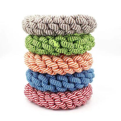 Anneaux de jeux fait de cotton pour chien pour apprentisages . - WOOF TOUT