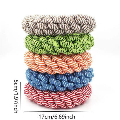 Anneaux de jeux fait de cotton pour chien pour apprentisages . - WOOF TOUT