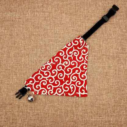Belle ceinture pour chien avec le matériel en forme de triangle fait de cotton ajustable. - WOOF TOUT