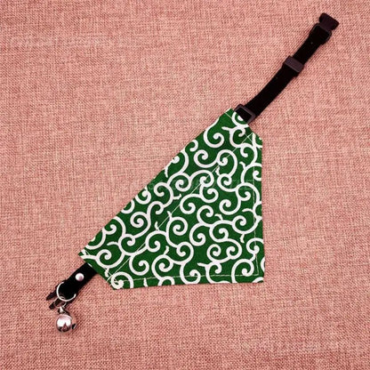 Belle ceinture pour chien avec le matériel en forme de triangle fait de cotton ajustable. - WOOF TOUT