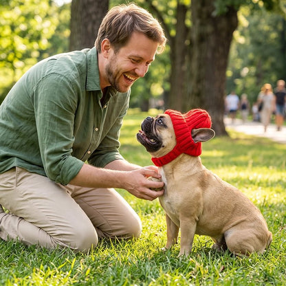 Bonnet pour chien​ bonnet en tricot pour chien avec passants pour les oreilles