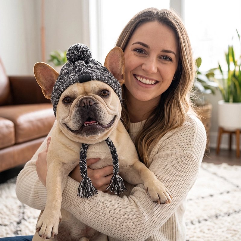 Bonnet pour chien​ Couvre la tête et protège les oreilles sensibles des températures basses et du vent
