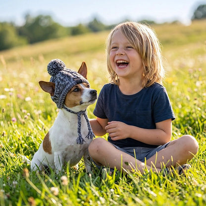 Bonnet pour chien​ issu en maille épaisse offrant chaleur et confort lors des saisons froides