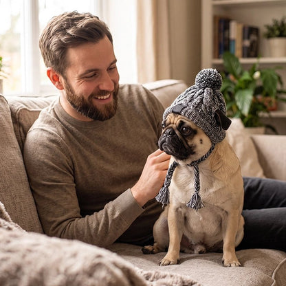 Bonnet pour chien​ S'enfile rapidement grâce au système d'attaches ajustables