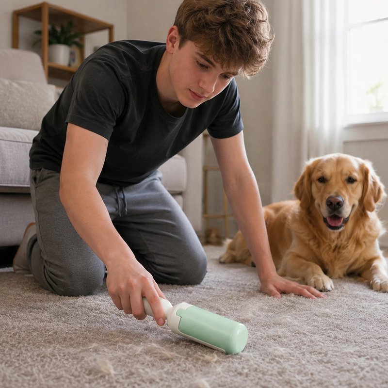 Brosse anti poil résultats visibles  première utilisation sur les zones encombrées de poils