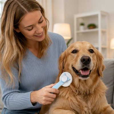 Brosse pour Chien élimine les poils morts, réduit les nœuds et la perte de poils dans la maison