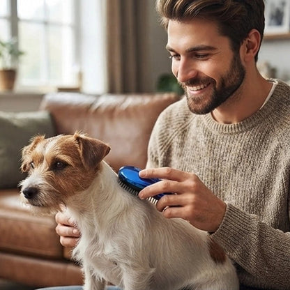Brosse pour Chien  picots souples qui démêlent en douceur sans tirer ni irriter la peau sensible de l'animal