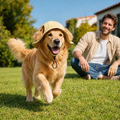 Casquette chien ​chapeau de soleil pour chien avec large bordure