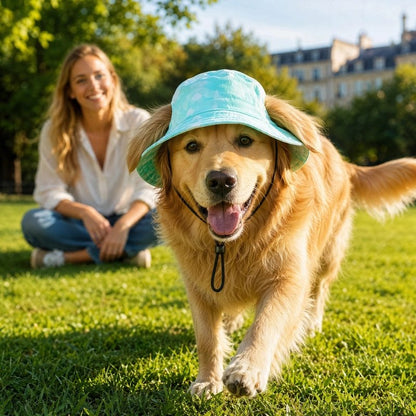 Casquette chien​ découpes permettant le passage des oreilles tombantes