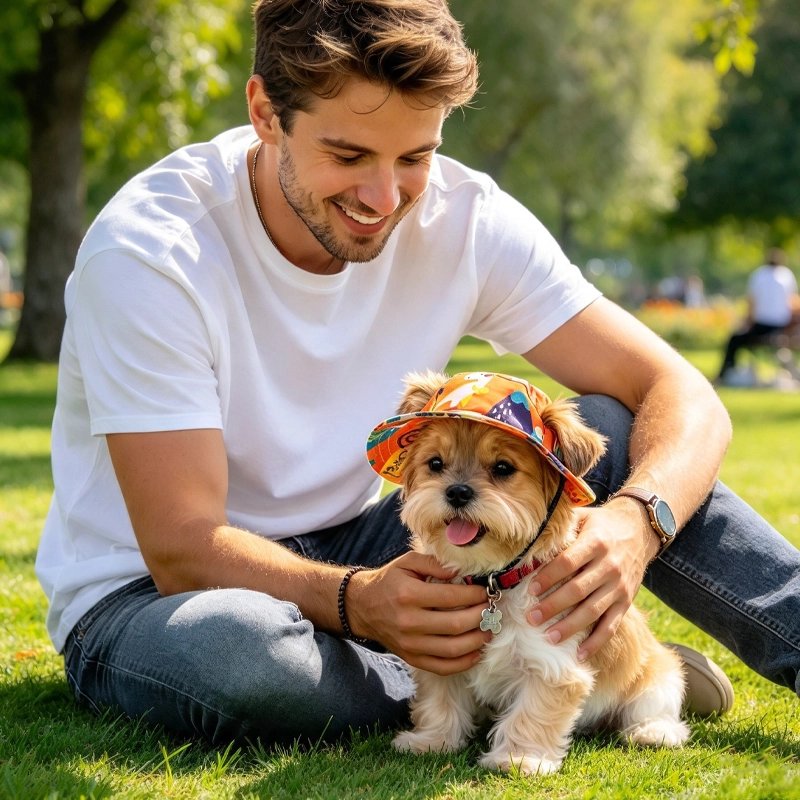 Casquette chien​ matière lavable résistante à l'humidité et au sable