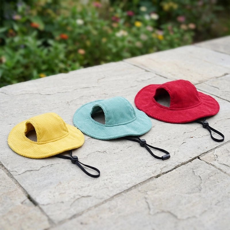Casquette chien​ Trois couleurs vives au choix - jaune, bleu turquoise et rouge bordeaux