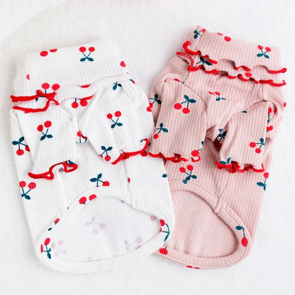 Chandail avec petites cerises pour chiens pour de petites tailles. - WOOF TOUT