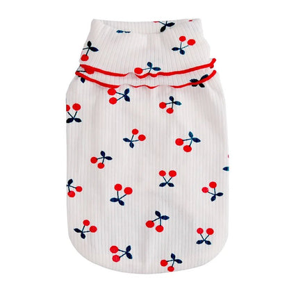 Chandail avec petites cerises pour chiens pour de petites tailles. - WOOF TOUT