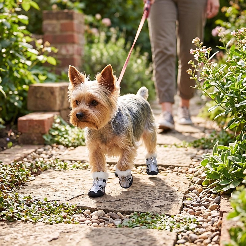Chaussure pour Chien matériaux conçus pour protéger les coussinets du froid, chaleur, sel de déneigement et surfaces abrasives