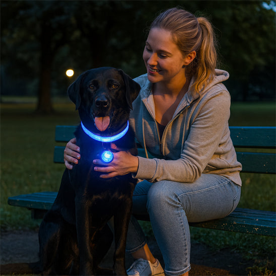 collier lumineux bleu