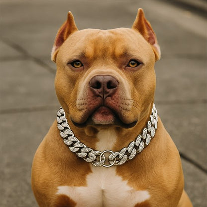 Collier pour chienDisponible en argenté, doré ou bicolore 