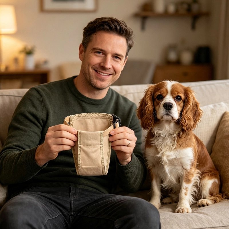 Culotte chien Teinte beige s'adaptant harmonieusement à toutes les couleurs de robe