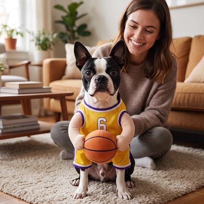 Déguisement Chien Coutures apparentes et finitions soignées reproduisant fidèlement un vrai maillot de basketball