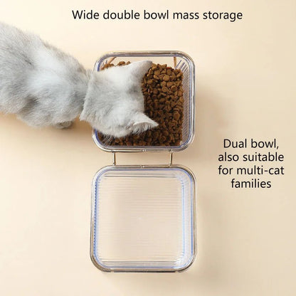 Deux bols transparents pour animal de compagnie de petites tailles - WOOF TOUT