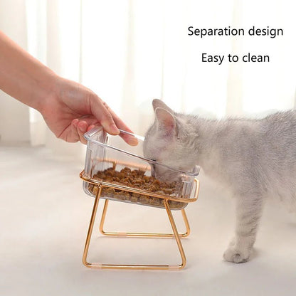 Deux bols transparents pour animal de compagnie de petites tailles - WOOF TOUT