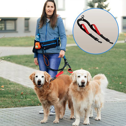 Double laisse pour chien Matériaux résistants à l'usure: garantit une durabilité dans le temps même avec des chiens énergiques