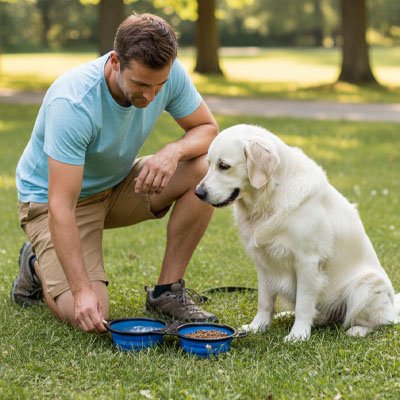 Gamelle Chien Convient aussi bien aux petits qu'aux grands chiens 