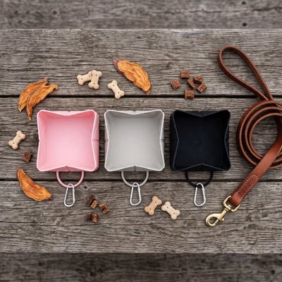 Gamelle Chien couleurs rose, gris et noir pour s'adapter aux préférences esthétiques de chaque propriétaire