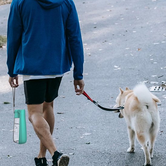 Gourde chien Poignée avec dragonne facilitant le transport et la prise en main d'une seule main
