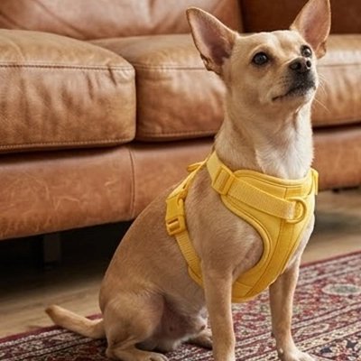 Harnais chien Construction rembourrée matériaux souples 