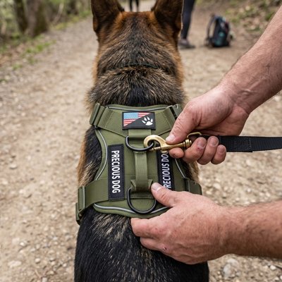 Harnais chien Double boucle métallique permettant un ajustement rapide et fiable
