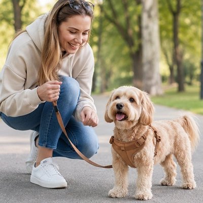 Harnais chien éviter l'étranglement et protéger la trachée du chien