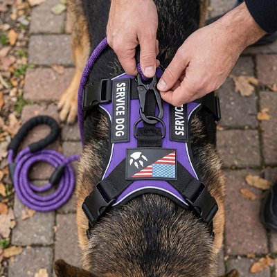 Harnais chien Fixation laisse Anneau métallique dorsal robuste pour attache sécurisée