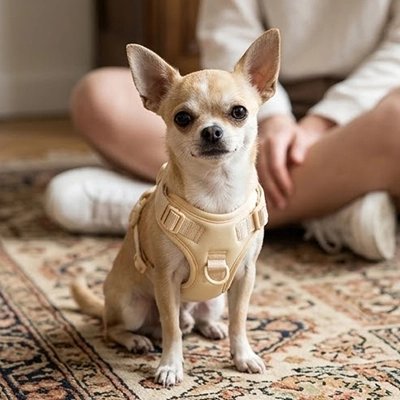 Harnais chien Matériaux respirants tissus techniques favorisant la circulation de l'air lors des promenades