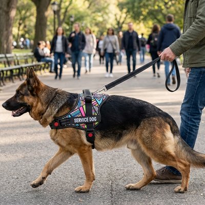 Harnais chien Système d'attache dorsal connexion sécurisée de la laisse