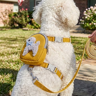 Harnais pour chien Motif brodé ou appliqué représentant un animal pour un style ludique et distinctif