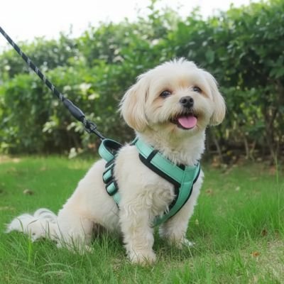 Harnais pour petit Chien anneau métallique robuste situé sur le dos pour une connexion fiable de la laisse